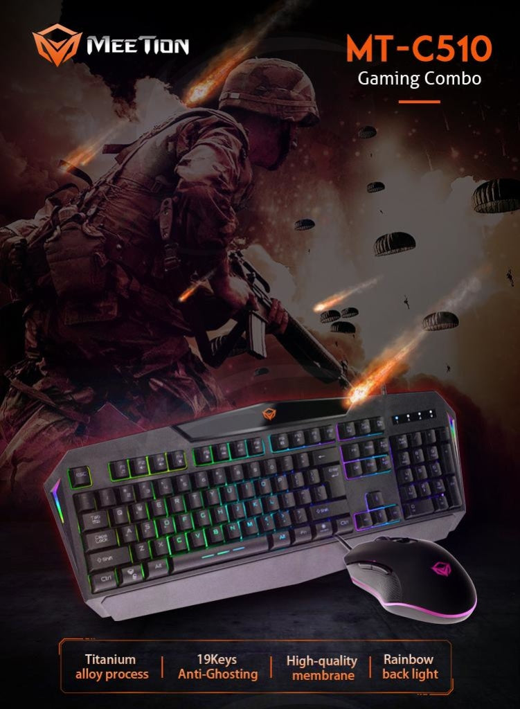 Gaming Keyboard+Mouse Backlit Mt-C510 Gaming Keyboard+Mouse Backlit Mt-C510